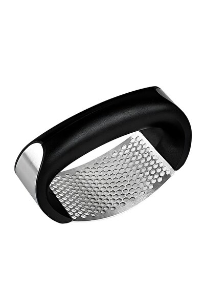 ZanaCasei Преса за чесън от неръждаема стомана с белачка и четка за почистван...