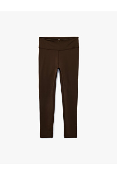 Koton High Waist Slim Fit Interlock Sports Leggings