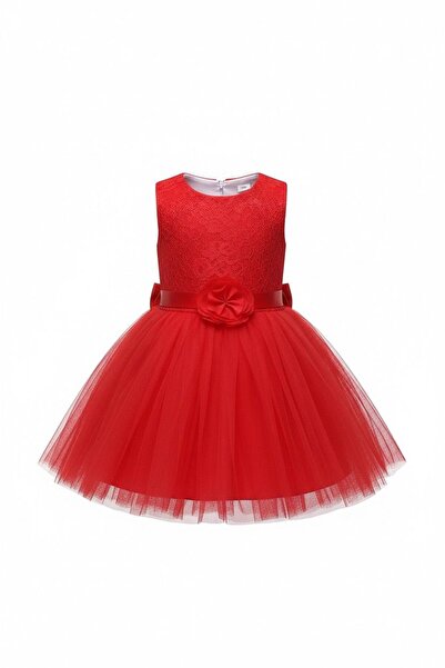 Zeta Group Rochie roșie pentru fete Costum pentru ocazii speciale - Roșu - IL...