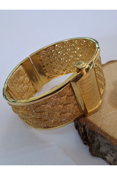 GÜMÜŞ Altın yaldız kaplama Trabzon hasırı bilezik