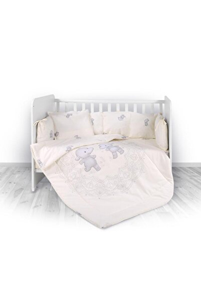 LORELLİ Set lenjerie pat 7 piese Lily Happy Hippo Beige, bumbac ranforce