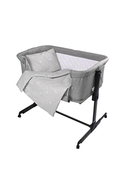 LORELLİ Set lenjerie pat 5 piese Eva Little Bear Grey, bumbac ranforce, Gri