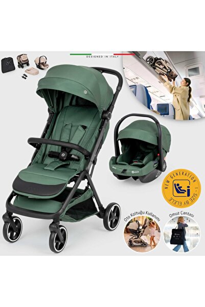 Elele Cabina Kabin Tipi Travel Sistem Bebek Arabası Yeşil
