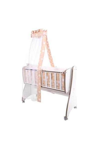 LORELLİ Set lenjerie pat balansoar First Dreams, 7 piese, bumbac ranforce, Bej