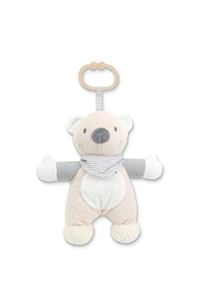 LORELLİ Teddy Bear Plush Toy, 22 cm, Rattle, 0 months+, Beige