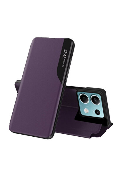 Techsuit Xiaomi Redmi Note 13 5G Leather View Flip Case, Purple