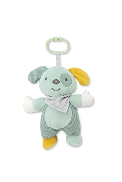 LORELLİ Jucarie de plus Catelus, 22 cm, zornaitoare, 0 luni+, Verde