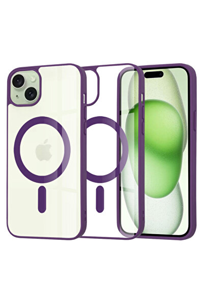 Techsuit Carcasă MagSafe pentru iPhone 15 Plus, violet