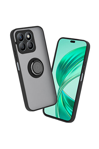 Techsuit Husa Honor X8b Glinth cu inel suport stand magnetic, negru