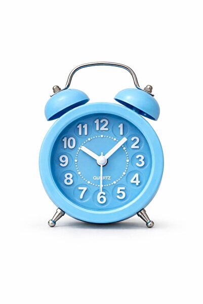 madewithlove Mini Çalar Saat – Şirin Dekoratif Masa Saati | Alarm Saati - Mavi