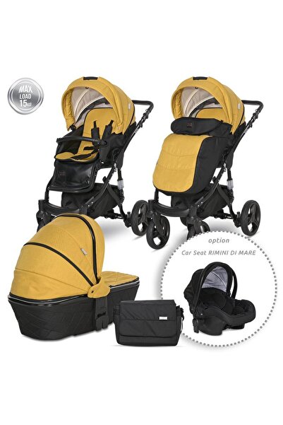 LORELLİ Carucior Set Rimini Premium, cos auto separat, 0-15 kg, 0-3 ani (Galben)