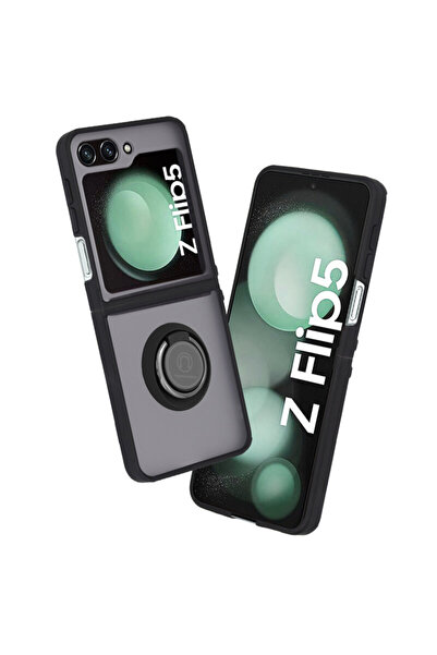 Techsuit Husă Glinth pentru Samsung Galaxy Z Flip 5 cu inel magnetic pentru s...