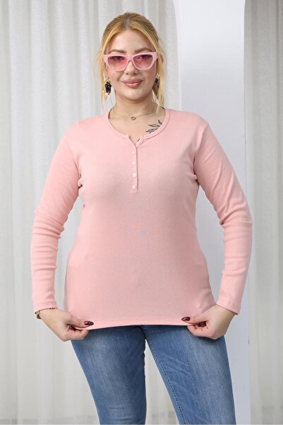 Siyezen Plus Size Cotton Stretch Fabric Basic Blouse