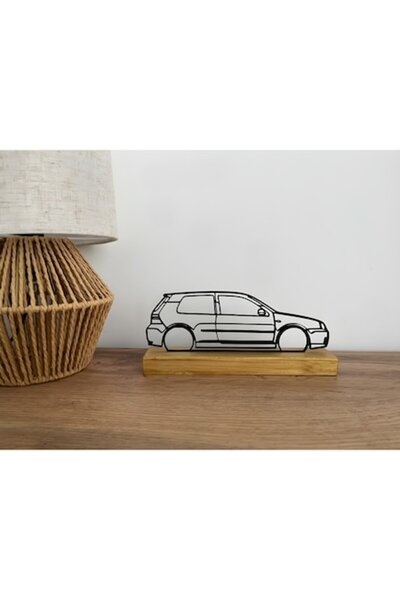 OEM Decorațiune Volkswagen Golf IV cu bază din lemn, cu imprimeu 3D