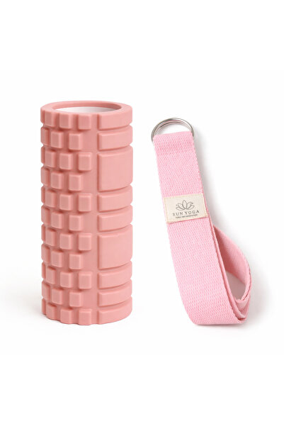 SUNYOGA Foam Roller and Yoga Belt Set – Eva Massage Roller & 200 cm Organic C...