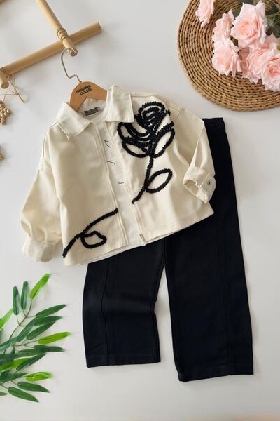 Minigimin Cicileri Set de 3 piese pentru bebelușul meu cu jachetă cu model de...