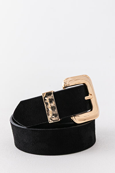 Pantastic Jeans 3.5.cm Gold Color Suede Women's Waist Belt