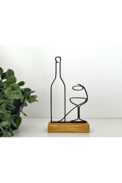 OEM Decorațiune elegantă cu pahar și sticlă - ramă de vin