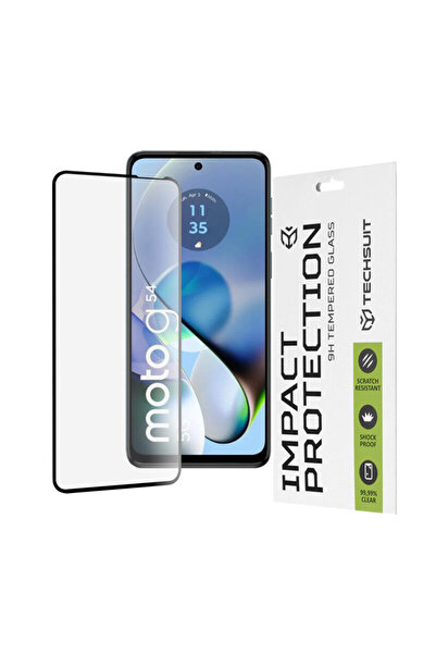 Techsuit Motorola Moto G54 111D Full Glue Full Cover Glass, Black