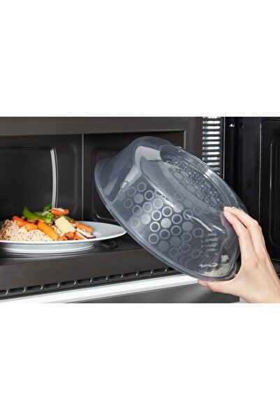 IKEA QUİCK Mikrodalga İçin Yanmaz Kapak Çap 26 Cm Yemek Isıtma Kapağı Plastik...