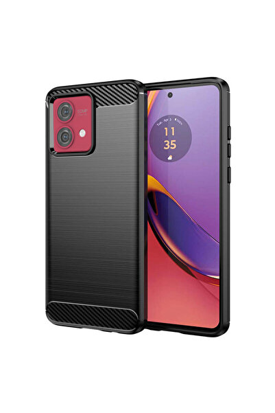 Techsuit Husă din silicon carbon pentru Motorola Moto G84, neagră