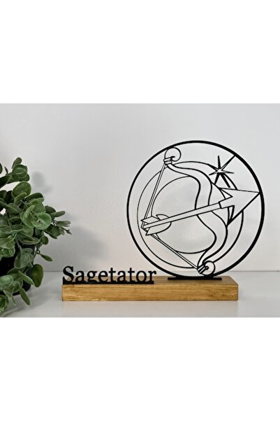 OEM Decorațiune cu zodia Săgetător, cu bază din lemn, cu imprimeu 3D