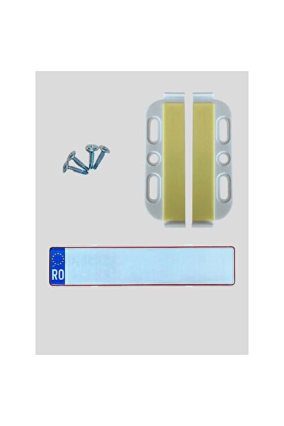 OEM Slim License Plate Holder Set - 4 Pieces Front and Back, Without Frame, W...