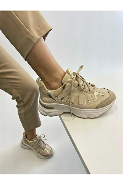 QUEEN Beige Women's Sneaker Shoes Merlo