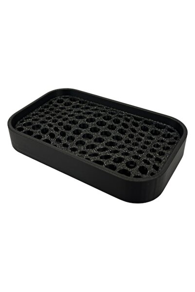 OEM Elegant Black Soap Dish with Drainage