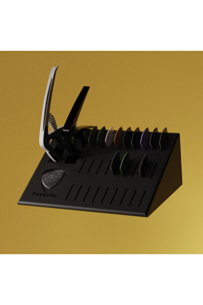 Morphena3D Masaüstü Capo ve Pena Tutucu – Gitar Aksesuar Standı – Capo & Pick...