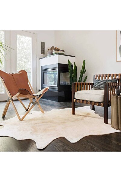 Concept Covor din piele de vacă naturală, bej, 150 x 170 cm