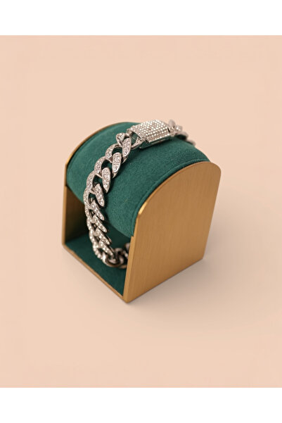 LYNORO Brățara Cuban White Crystal