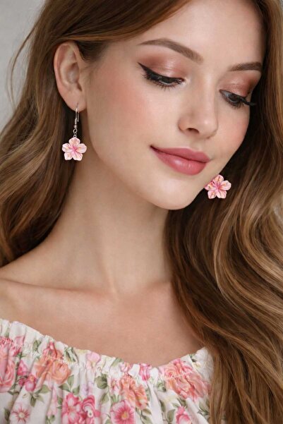 Atölye Taba Lotus Çiçeği Sallantılı Küpe – Minimal Tasarım Günlük Kullanım Ka...