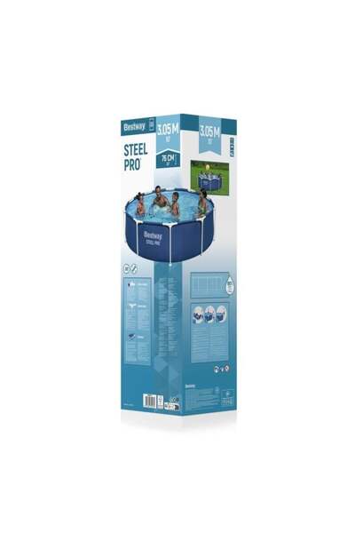 BESTWAY مسبح ستيل برو الدائري - 3.05 متر × 76 سم،