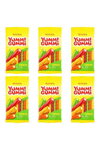 Roshen Gourmet Gummi Twists Collection - 6 Pack (70g Each)