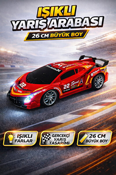 YILDIRIM OYUNCAK Uzaktan Kumandalı Şarjlı LED Işıklı Lamborghini Yarış Arabas...