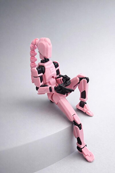 MD Design Female Dummy 13 Saçlı Pembe Robot Figür – Eklemli Koleksiyon Aksiyo...