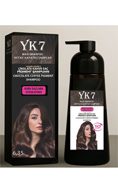 yk7 kozmetik Beyaz Kapatıcı (Çikolata Kahve 6.35 ) Şampuan 300 ml.