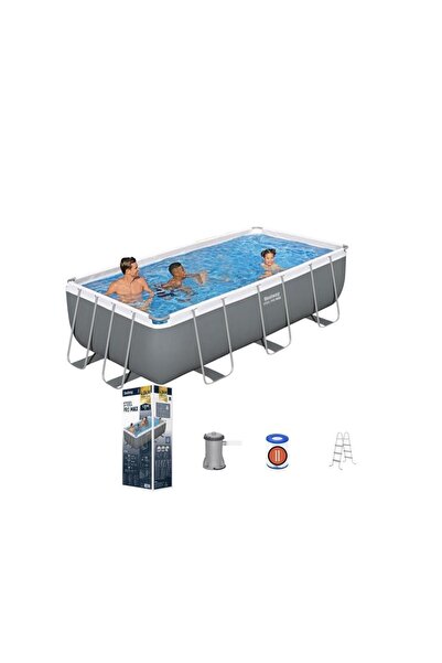 BESTWAY مسبح مستطيل عائلي مع ملحقاتها كامل 4.04 م × 2.01 م