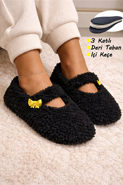 GiginGo Teddy Yumuşacık Kadın Ev Patiği - Ev İçin Konforlu Teddy Model Patik ...