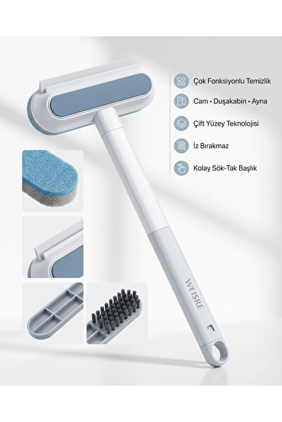 Weisre 4’ü 1 Arada Cam, Duşakabin ve Koltuk İçin Çift Taraflı Tüy & Kir Temiz...