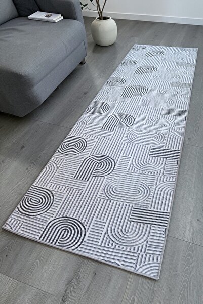 melian Asel Kaymaz Tabanlı Kesme Kabartmalı Salon Koridor Mutfak Yıkanabilir ...