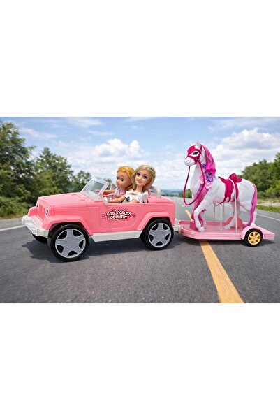 Barbie Barbie doll set with convertible car and white horse with accessories ...