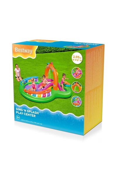 BESTWAY ملعب مائي قابل للنفخ يجمع بين الشلال المائي 2.95×1.90×1.07م