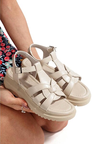 SH SİLVER MODA New Season Wedge-Soled Sandals Are Very Durable and Comfortabl...