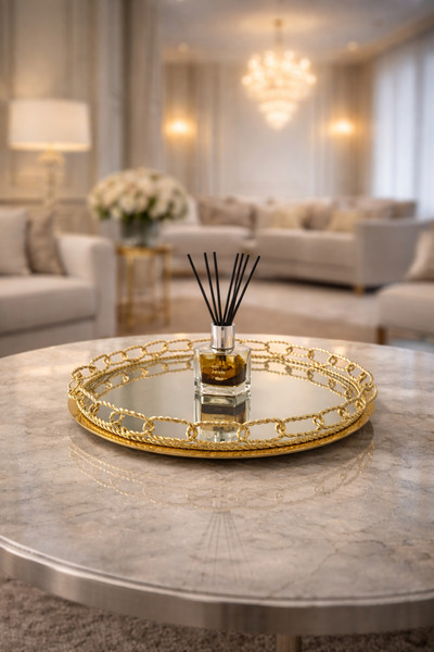 EvLight Chain Linked Gold Multi-Use Presentation Tray