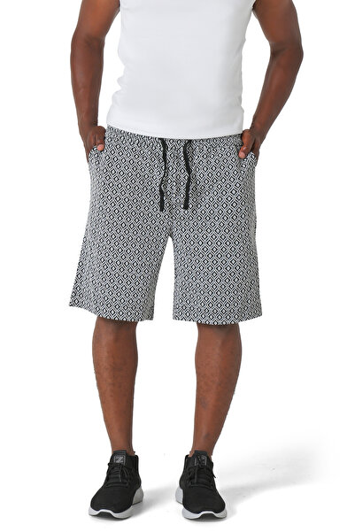 hendam Men's polka dot elastic waist shorts