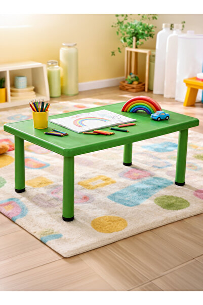 Cady One rectangular plastic children's table with stable legs, safe design, ...