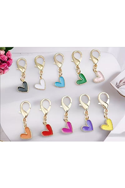 TChic Colorful Heart-Shaped Zipper Ornament Bag Wallet Ornament