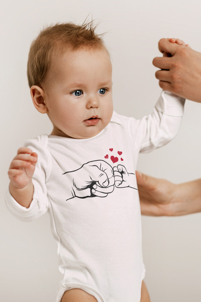 LilJoy Dad Printed Baby Bodysuit Short Sleeve Bodysuit 100% Organic Cotton